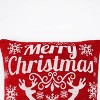FURNIinspire Decorative Holiday Scene Props Christmas Party Decoration Pillow, Holiday Decor for Living Room, Bedroom, Red, 24"*24"*1" - 3 of 4