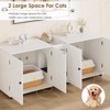 55" Hidden Cat Litter Furniture - Double Enclosure Cabinet with Odor Filter & Mat,Large Space-Saving for 2 Cats - 4 of 4