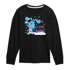 Boys' - Blue's Clues & You! - I Love Winter Snow Much Long Sleeve Graphic T-Shirt - 1 of 4