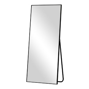 Gulches  Full Length Mirror with Stand Rectangular Design Aluminum Alloy Frame Free Standing for Bedroom Living Room 64*25 inch /57*20 inch - 1 of 4
