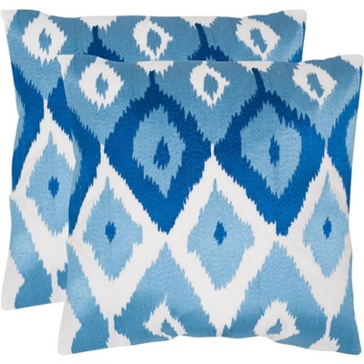 Lexi Pillow (Set of 2) - Indigo - 18"X18" - Safavieh