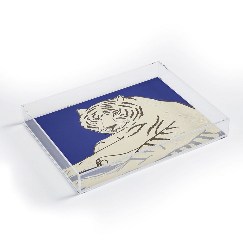 Emanuela Carratoni Painted Tiger Acrylic Tray -Deny Designs, 1 of 5