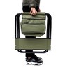 2-piece Folding Outdoor Chair with Storage Bag, Portable Folding Camping Chair for Camping Picnics Beach Hiking Fishing, Green/Gray - ModernLuxe - 3 of 4