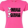 Women's - Peanuts - Snoopy Inhale Exhale Fitted Graphic T-Shirt - 2 of 4