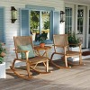 2 Pieces Patio Rocking Chair Set,Outdoor Rocking Chair With Wicker Rattan Seat And Backrest,Garden Porch Chairs For Backyard-Cuddlewood - 2 of 4