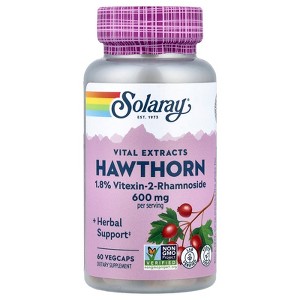 Solaray Vital Extracts, Hawthorn, 60 VegCaps - 1 of 4
