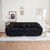 84"W Modern Loveseat Sofa with 5 Ball Pillows, Comfy Chenille Upholstered Sofa Couch 4S - ModernLuxe - 2 of 4