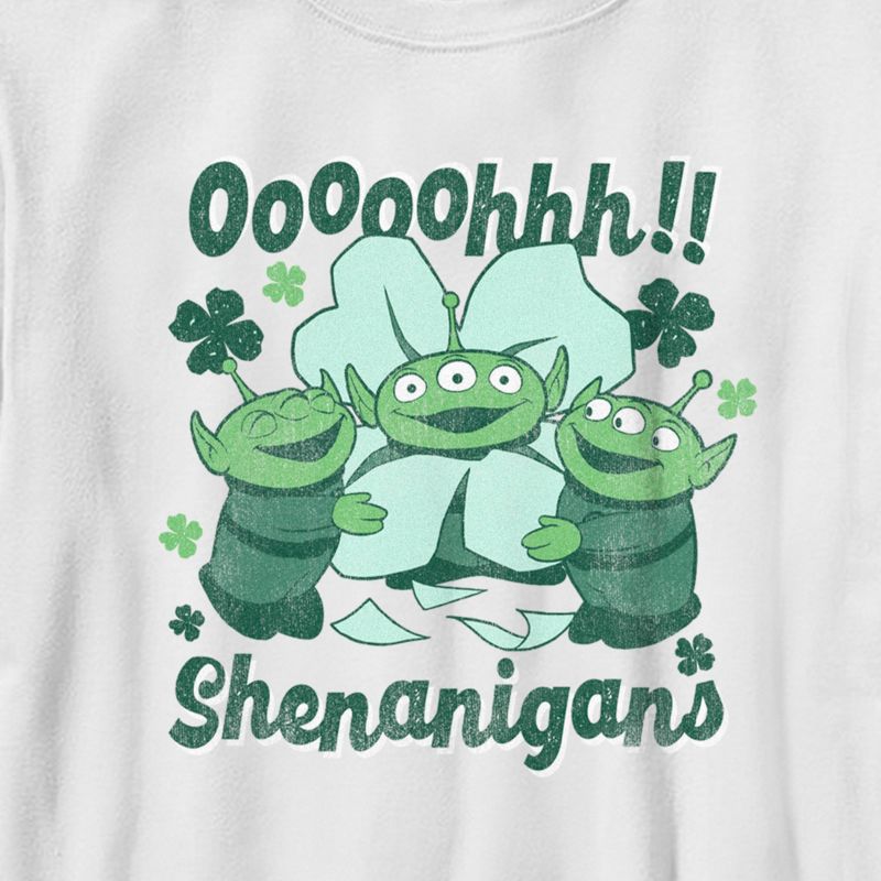 Boy's Toy Story St. Patrick's Day Little Green Men Ooooohhh Shenanigans T-Shirt, 2 of 5