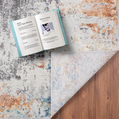 Luxe Weavers Multi Abstract Stain-Resistant Area Rug 2x3