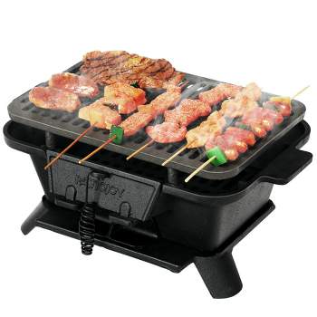 ONIVA - a Picnic Time brand X-Grill Portable Grill, Camping Grill, Small  Charcoal Grill for Tailgating, (Black)