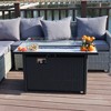 Sol Living 45” Outdoor Fire Pit Propane Firepit Table with Lid & Lava Rocks 50,000 BTUs - 4 of 4