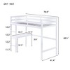 Luxystar Twin High Rubber Wood Loft Bed with Safety Guardrail, Built-in Desk and Ladder - 2 of 4