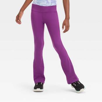 Mightly Girls Fair Trade Organic Cotton Flare Leggings Yoga Pant - Small  (6.7), Purple : Target