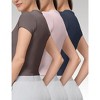 Spruce Fashion Set of 3 Women's Essential Soft & Stretchy Baby Tees - 2 of 4