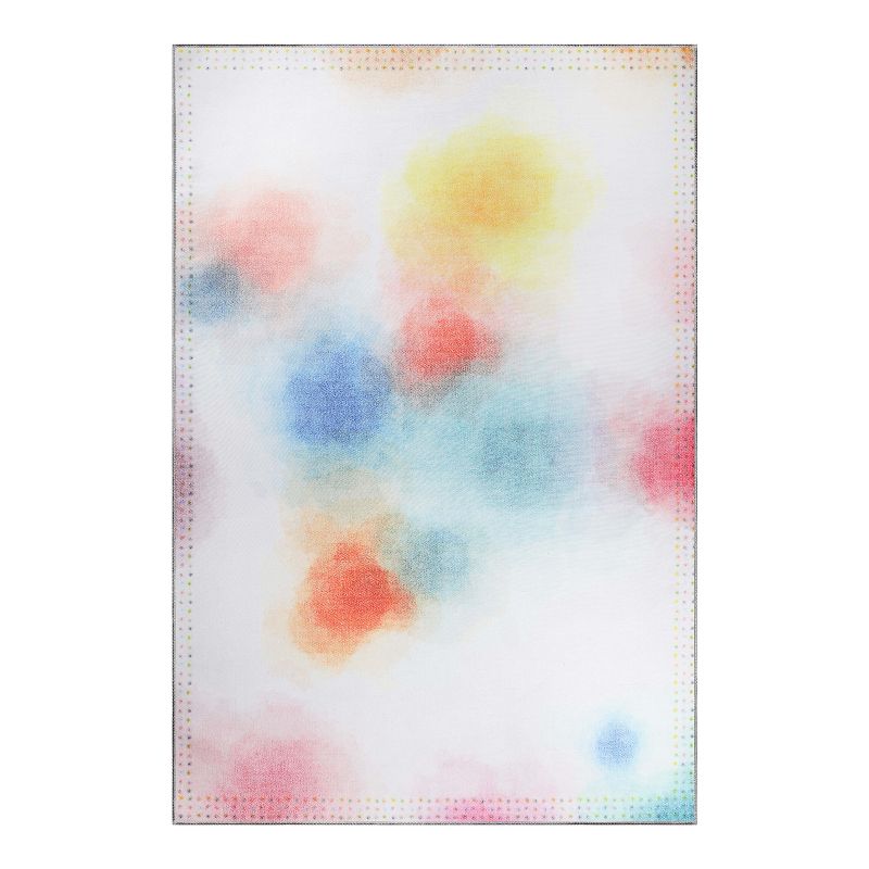 Colorful Blossom Kids Playroom Indoor Area Rug by Blue Nille Mills, 1 of 11