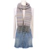 INSPIRE CHIC Women's Colorful Plaid Blended Cashmere Fringe Winter Warm Scarves 1Pc - 2 of 4