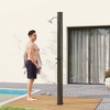 Outsunny 7.1FT Slolar Heated Outdoor Shower, 9.2 Gallon Outdoor Solar Shower with Side Tray for Backyard, Poolside, Beach, Spa - 2 of 4
