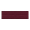 Jaxx Panelist Modern Padded Headboard – Set of 4 Wall Mounted Panels - King, Vino Red Microvelvet - 2 of 4