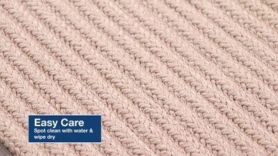 Sand Braided Synthetic 42" Reversible Indoor/Outdoor Rug