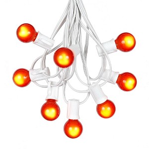 Novelty Lights 25 Feet G30 Globe Outdoor Patio String Lights, White Wire - 1 of 4