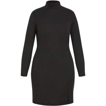 Women's Plus Size Ivy Rib Tunic - black | LORALETTE
