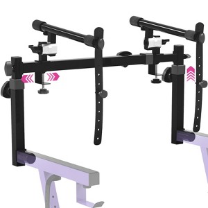 Liquid Stands 2nd Tier Keyboard Stand Attachment with Straps and Adjustable Arms - Piano Stand - Two Tier Keyboard Stand for Square Tube Z Stands - 1 of 4