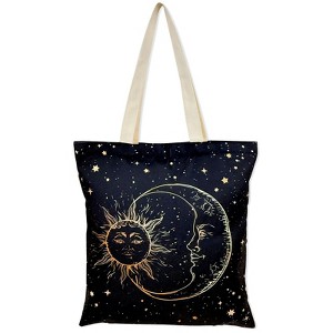 Wrapables Zippered Canvas Tote Bag, Reusable Grocery Shopping Bag - 1 of 4