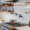 WOWOW Solid Brass Wall Mounted Pot Filler Faucet with Double Joint Swing Arms - 3 of 4