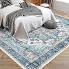 Large Soft Washable Area Rug for Bedroom Living Room, Non Slip Medallion Oriental Floor Carpet, Low Pile Indoor Vintage Distressed Rug - 2 of 4