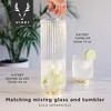 Viski Gatsby Vintage Cocktail Mixing Glass - Art Deco Ripple Glassware Arch Design, 47oz Gold Plated Base Crystal Mixing Glass - 2 of 4