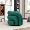 SEYNAR Modern Glam Velvet 360 Degree Swivel Accent Armchair with Tufted Back - 3 of 4