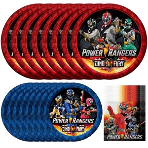 Treasures Gifted Power Rangers Birthday Supplies Tableware Starter Set for 16 Guests - 1 of 1