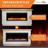 SimpliFire 50 Inch Allusion Platinum Electric Wall Fireplace with Mantel Build-Out-Kit - 4 of 4