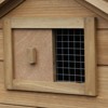 ORRD PawHut 59" Wooden Chicken Coop, Outdoor Hen House w/ 2 Doors, Nesting Box & Removable Tray, Natural Wood - 2 of 4