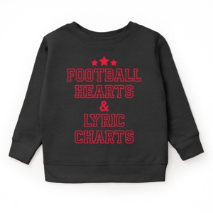 Football Hearts & Lyric Charts - Kids Toddler Sweatshirt and Kids Youth Sweatshirt - 1 of 2