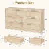 Jojoka 6/7/8 Drawer Dresser for Bedroom, Modern Wooden Double Dresser Organizer with Large Storage for Living Room, Nursery, or Hallway - 3 of 4