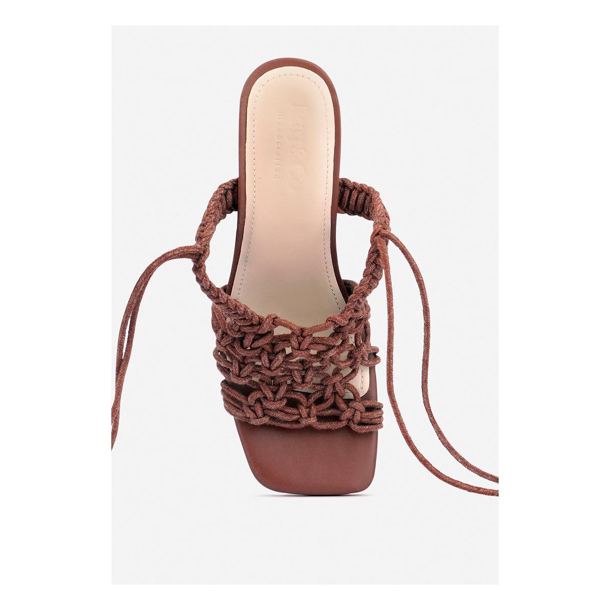 Женские сандалии Rag & Co Womens Beroe Braided Handcrafted Lace Up Sandal 8 — фото 8