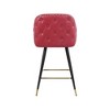 Meridian Furniture,Barbosa Red Vegan Leather Counter/Bar Stool, Set of 2 - 4 of 4