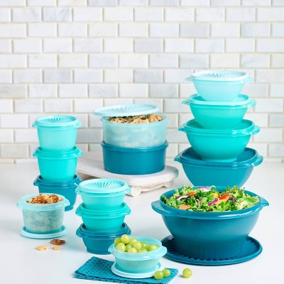 Tupperware 16-Piece Heritage Round Mini Bowls Set - Vintage Multi