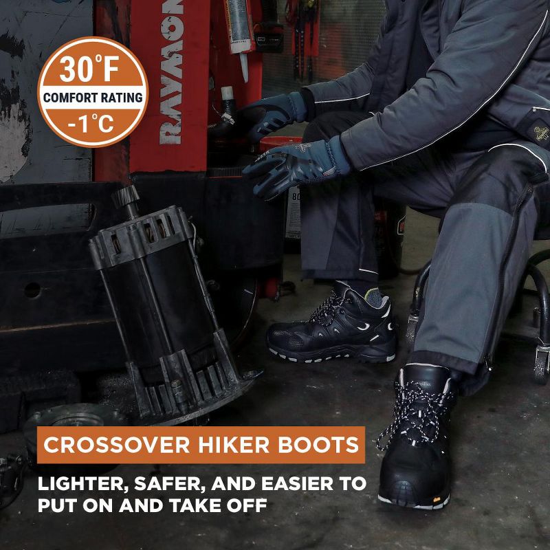 RefrigiWear Men's Crossover Hiker Waterproof Lightweight Work Boots, 2 of 8