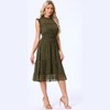 Allegra K Women's Sleeveless Smocked Waist Gilding Metallic Stars Chiffon Party Dress - 4 of 4