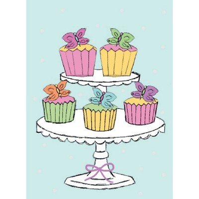 Birthday Card Butterfly Cupcakes - Papyrus