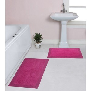 Home Weavers Luxury Collection 100% Cotton Tufted Bathroom Rug Set, Non-Slip Latex Bath Rug Set - 1 of 4