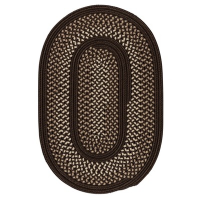 Colonial Mills Deerfield Braided Rug, Seal Brown 4' round, Round Shape