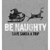 Be Naughty Save Santa A Trip Adult Crew Neck Short Sleee Tee - 2 of 2