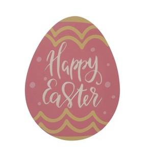 Transpac Wood 15.4" Multicolor Easter Hanging Router Egg Decor - 1 of 2