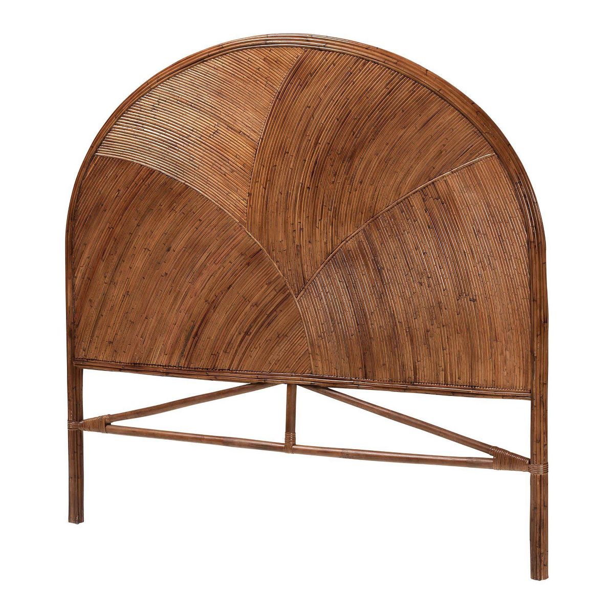 bali & pari King Seana Rattan Standalone Headboard Dark Brown: No Assembly, Freestanding Design - thumbnail 2