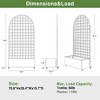 SpassWay 72"H Arch Metal Planter Box with Trellis Raised Garden Bed with Arbor Privacy Screen with Wheels - 4 of 4