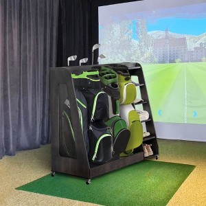 KWPZQEB Golf Storage Garage Organizer, Wooden Golf Clubs Storage Rack with Open Shelves, Extra Golf Club Stand/Holder for Car Garage, Office - 1 of 4