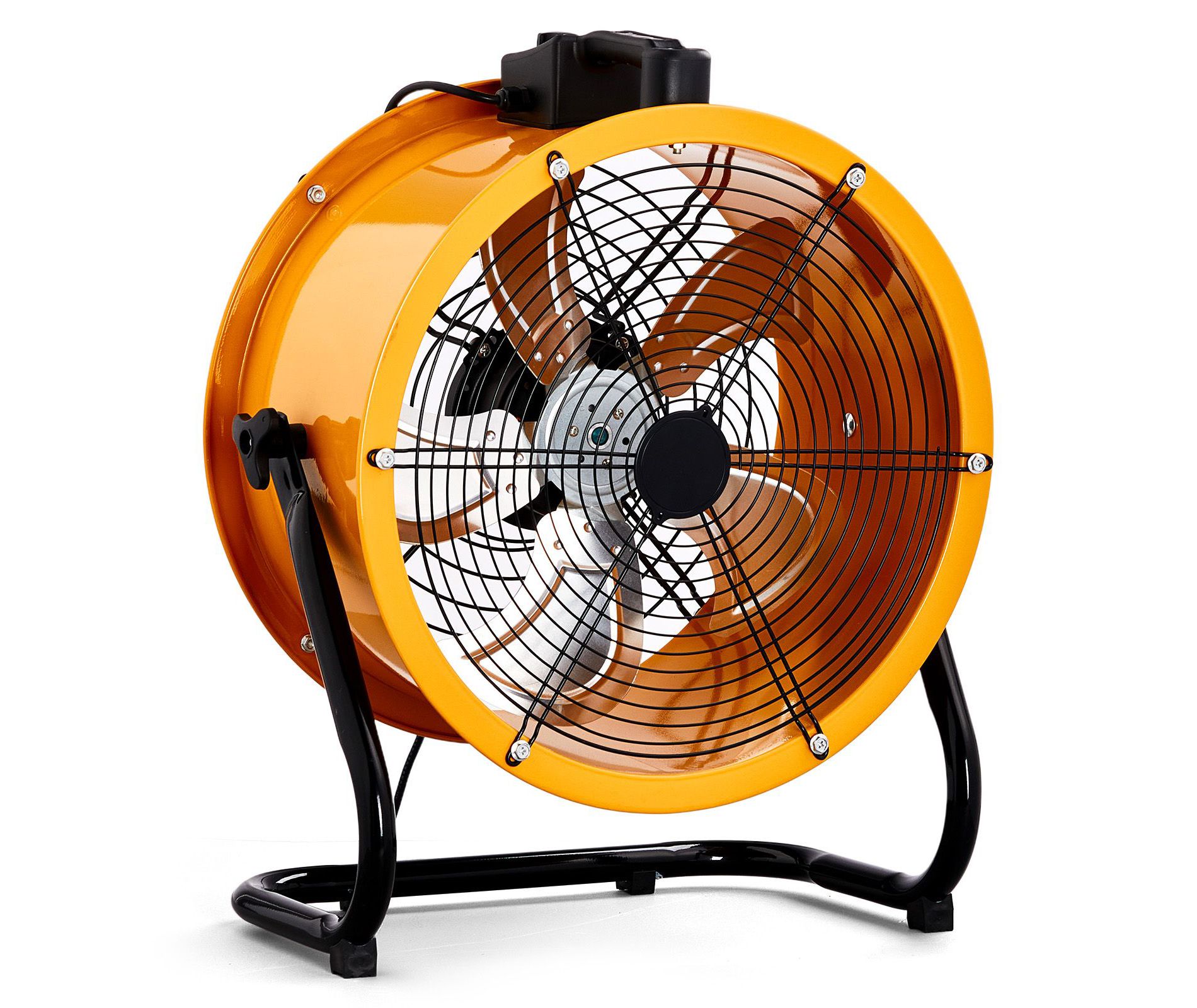 Karl Home 16 inch 4 Fan Speeds Floor Fan Drum Fan in Orange